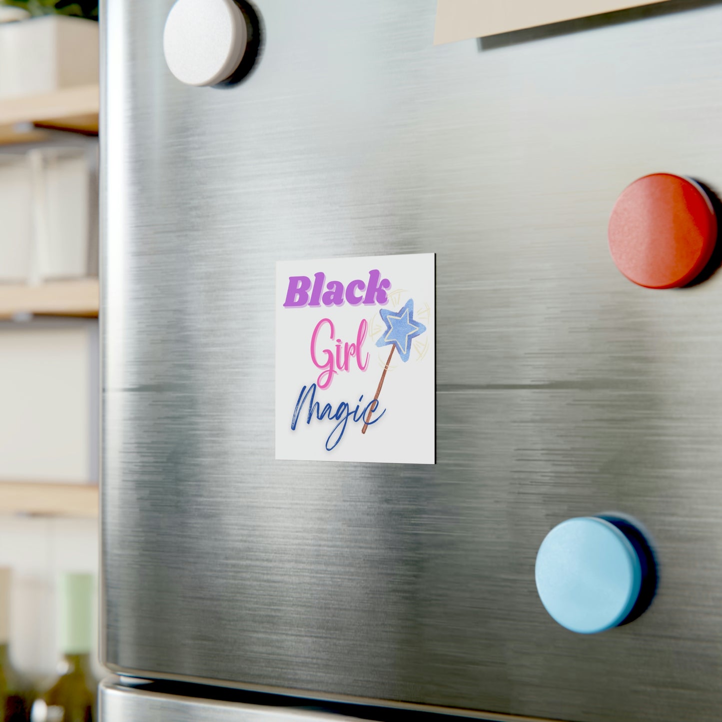 Black Girl Magic Square Magnet