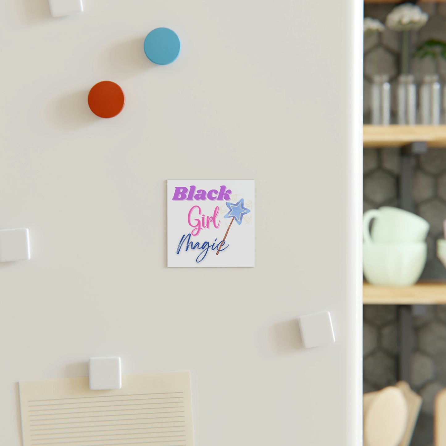 Black Girl Magic Square Magnet