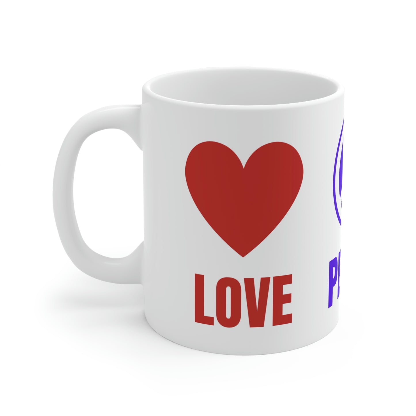 Love Peace Music Ceramic Mug 11oz