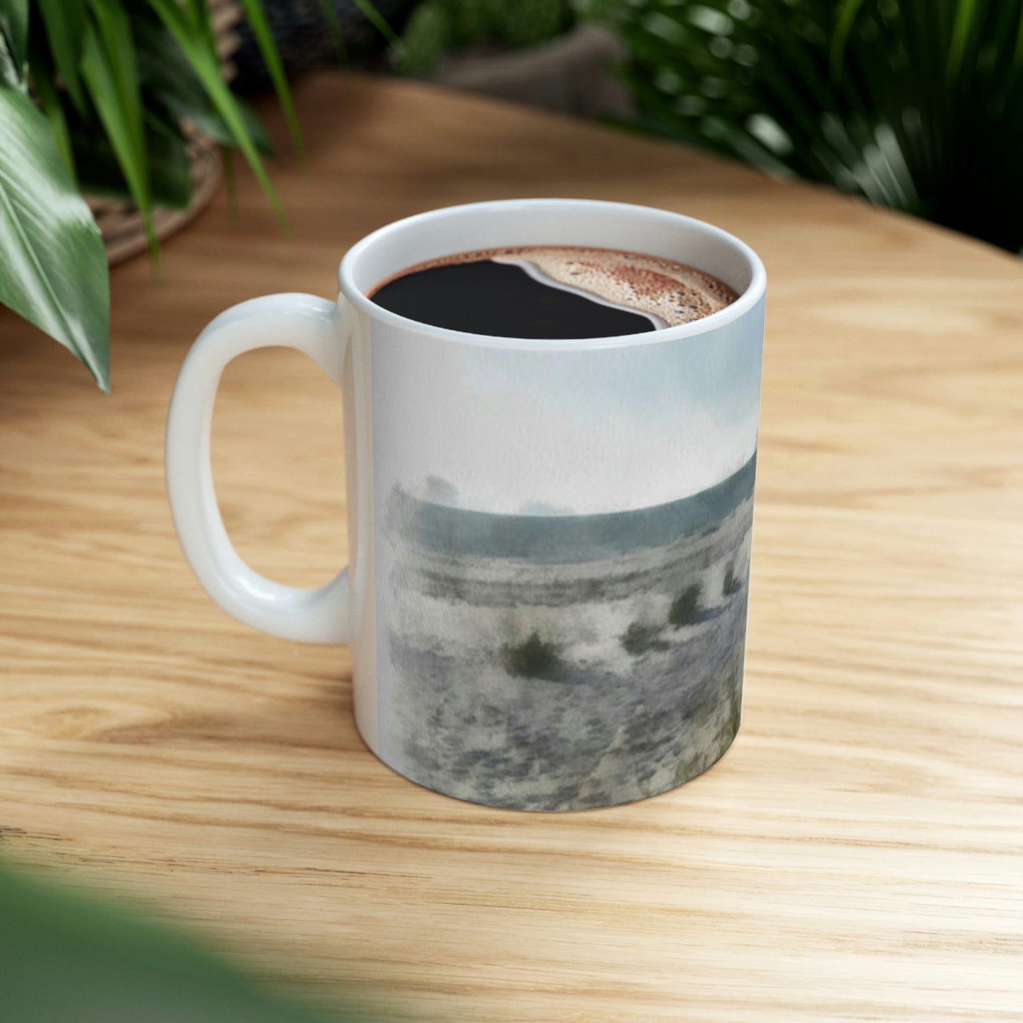 Sea Oats and Sand Dunes Ceramic Mug 11oz