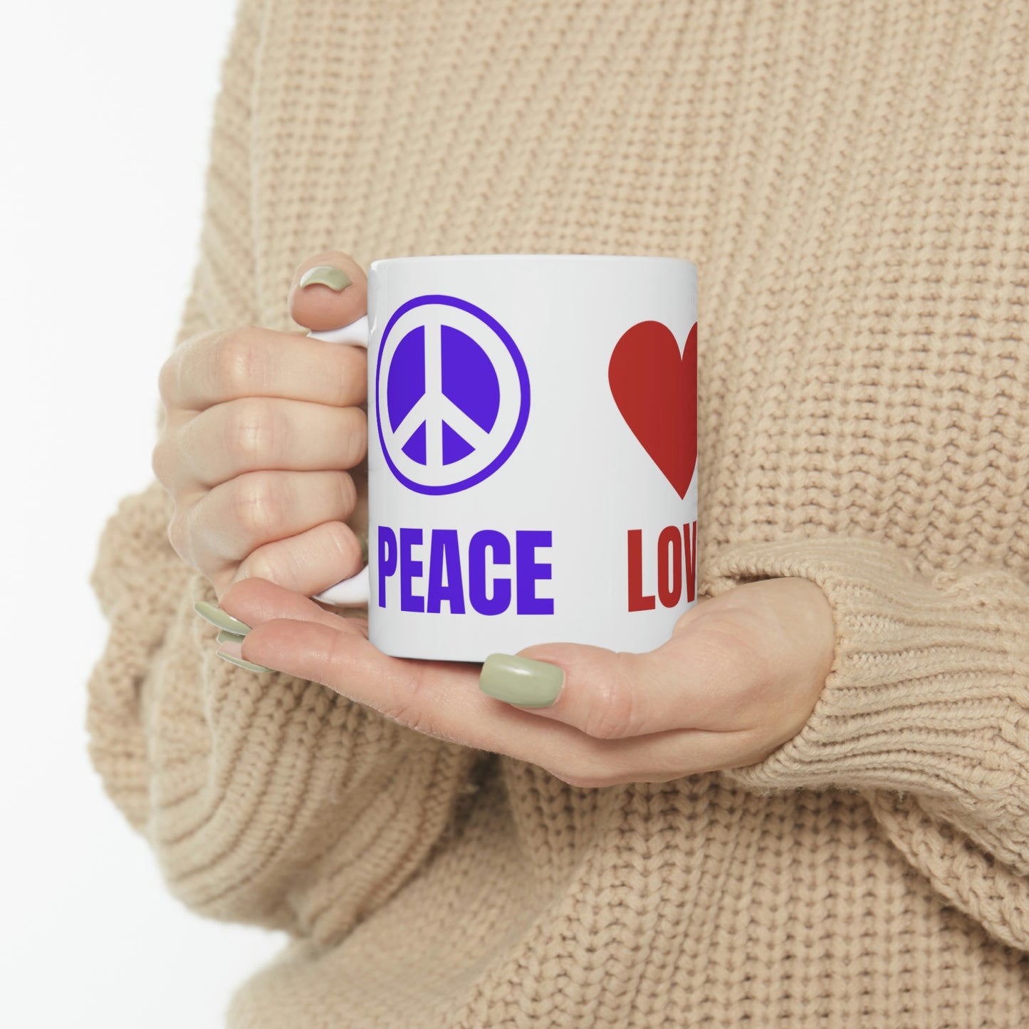 Peace Love Weed Ceramic Mug 11oz