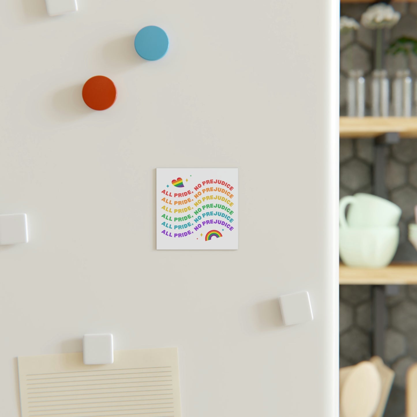 All Pride No Prejudice Square Magnet