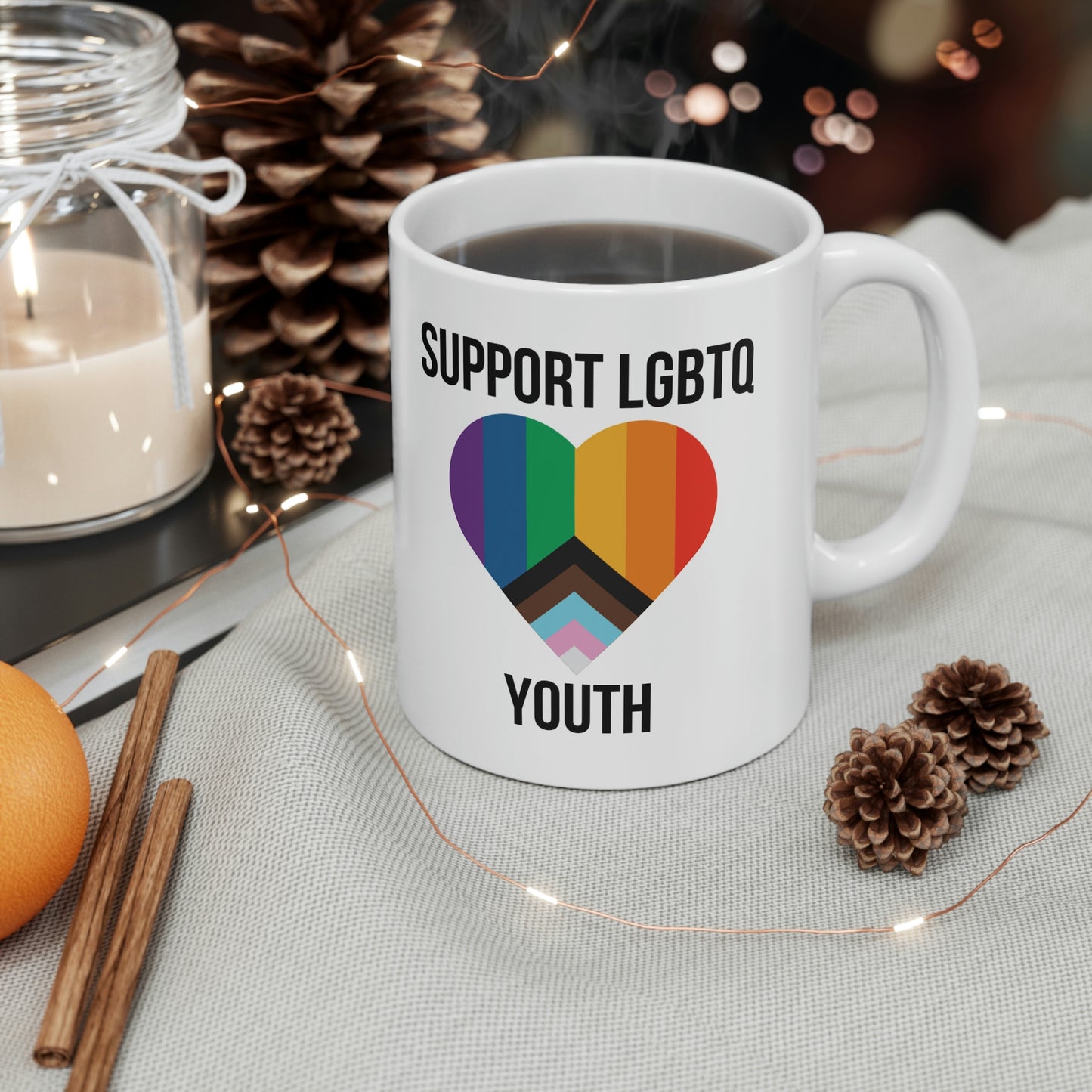 Support LGBTQ Youth Ceramic Mug 11oz