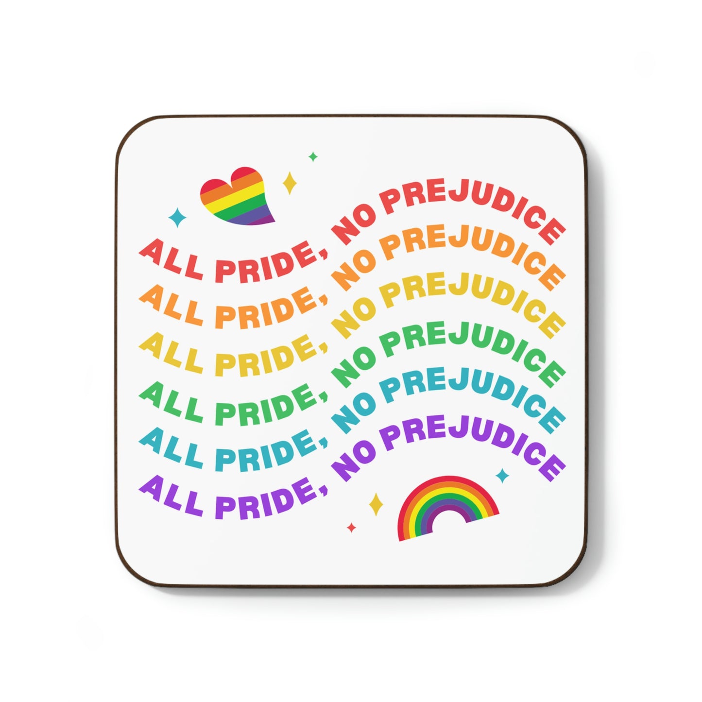 All Pride No Predjudice Hardboard Back Coaster