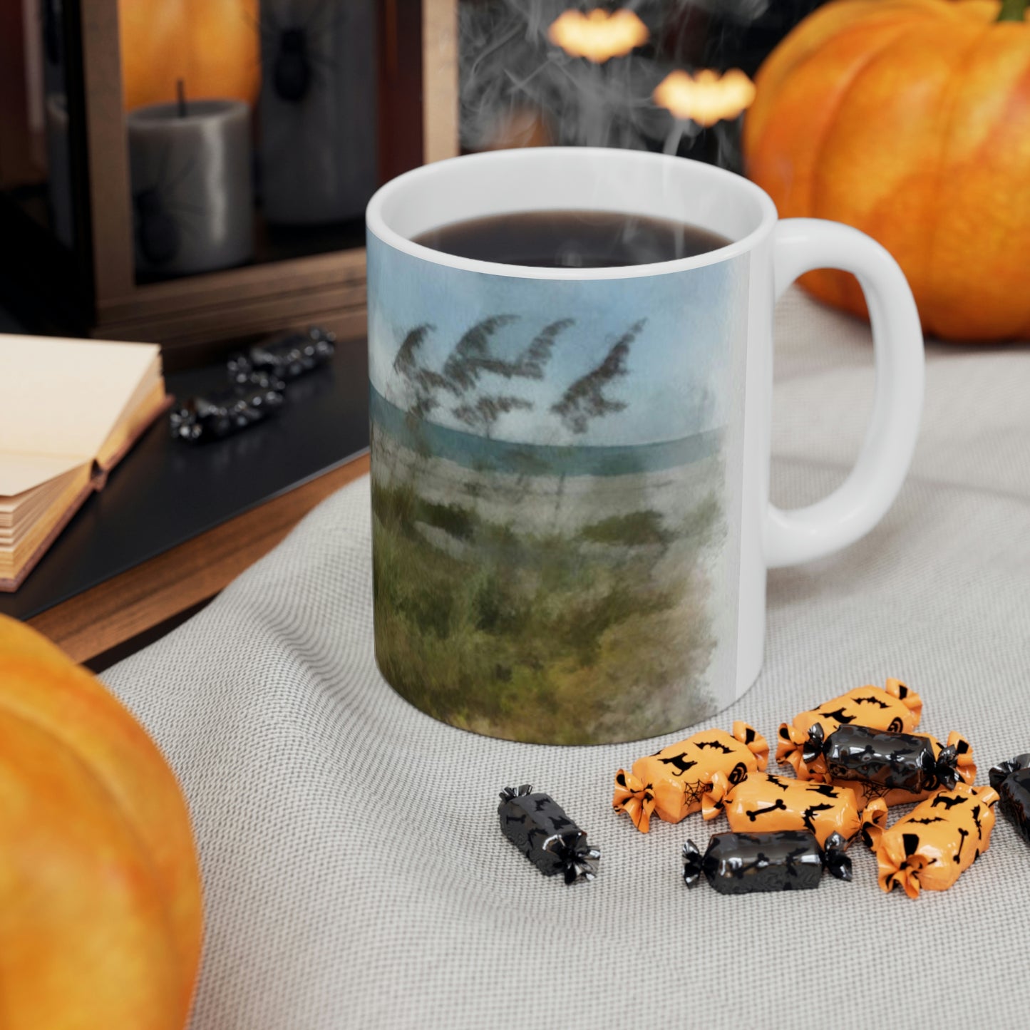 Sea Oats and Sand Dunes Ceramic Mug 11oz