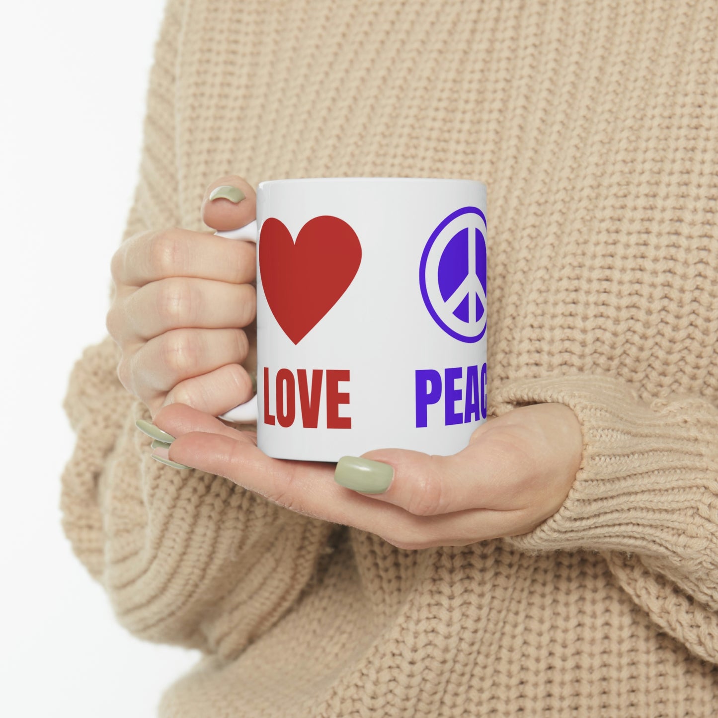 Love Peace Music Ceramic Mug 11oz