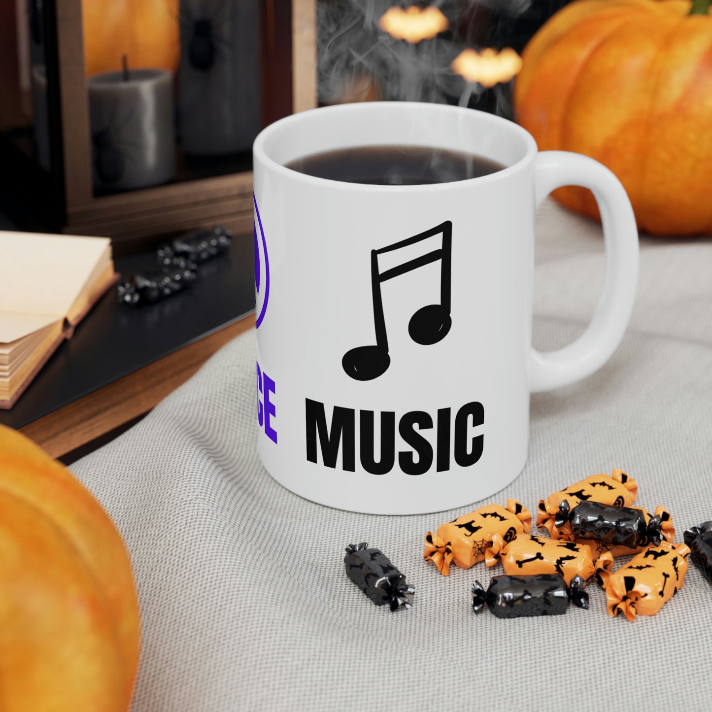 Love Peace Music Ceramic Mug 11oz