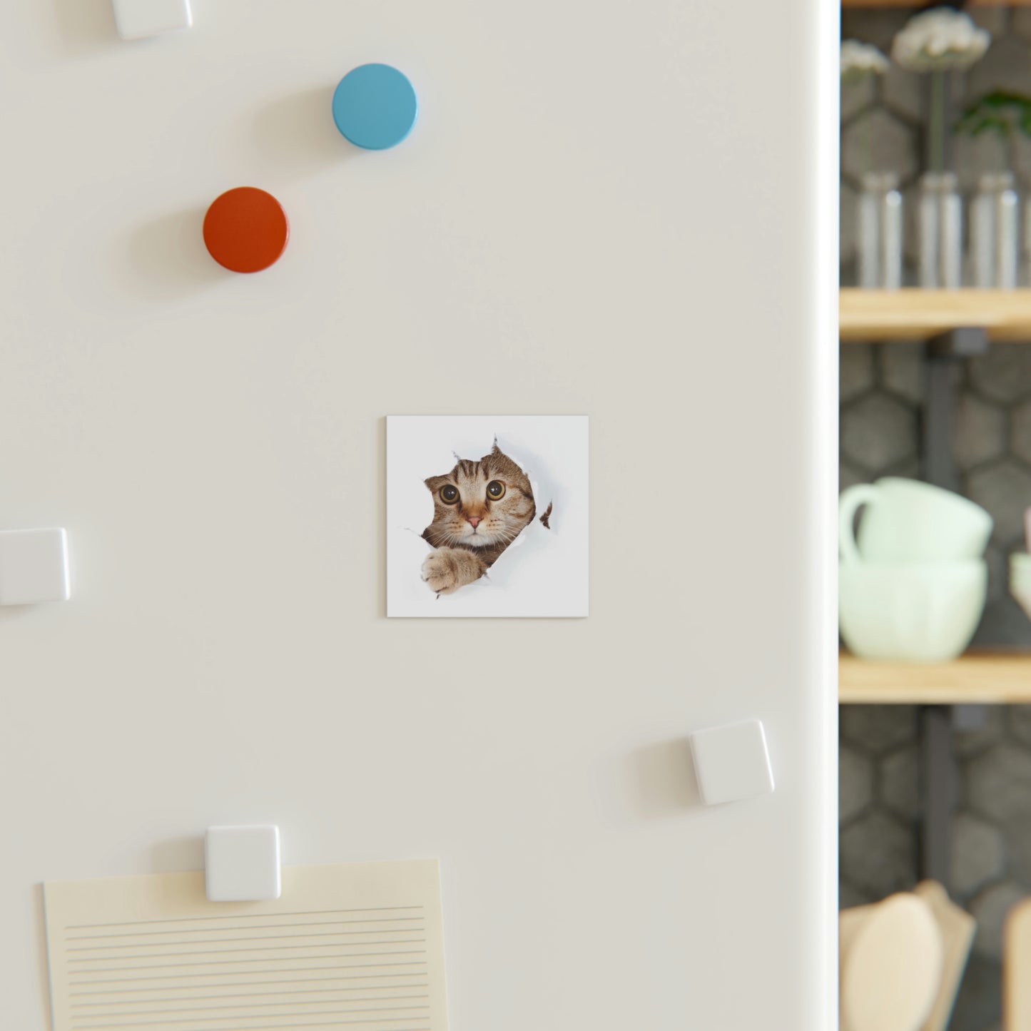 Cat Square Magnet