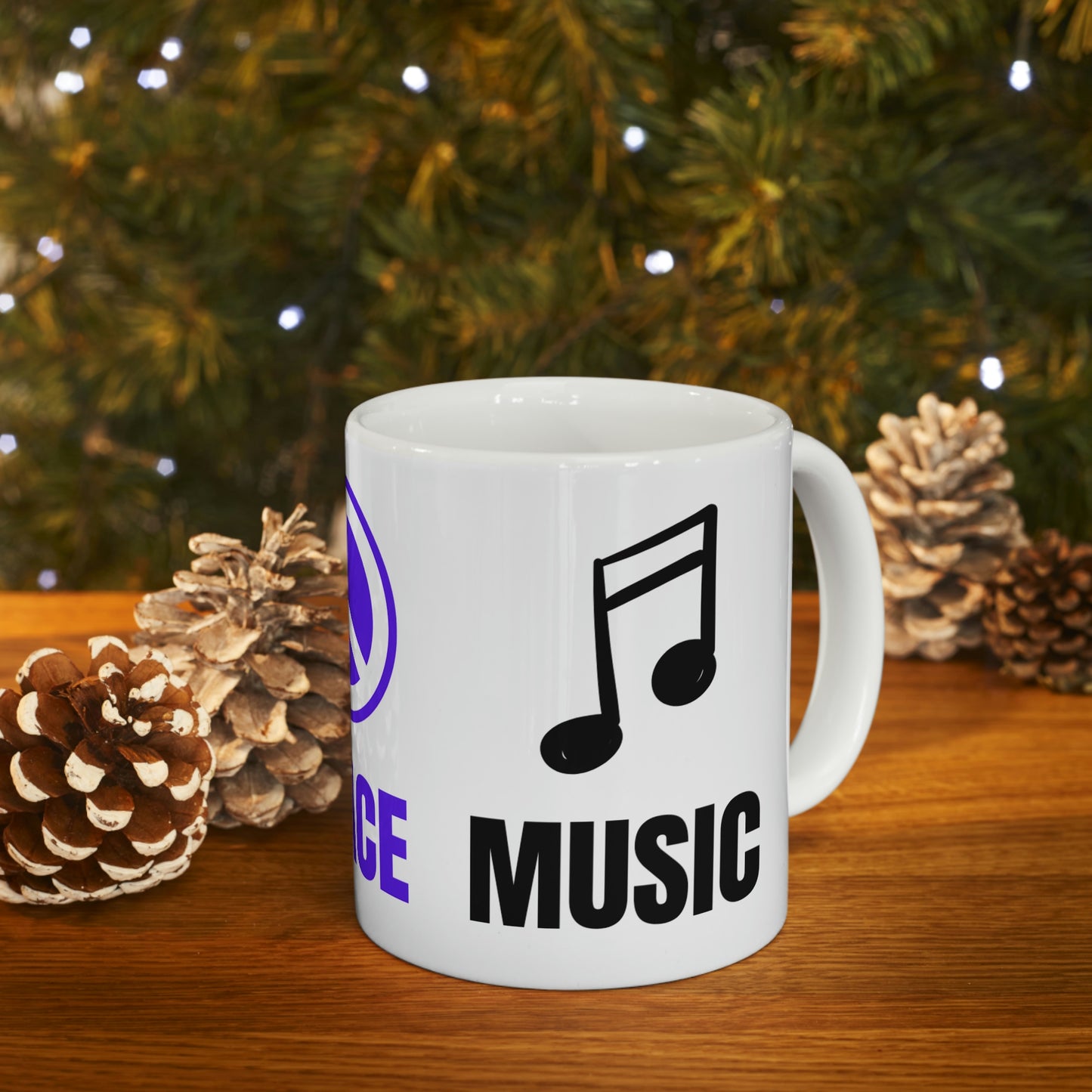 Love Peace Music Ceramic Mug 11oz