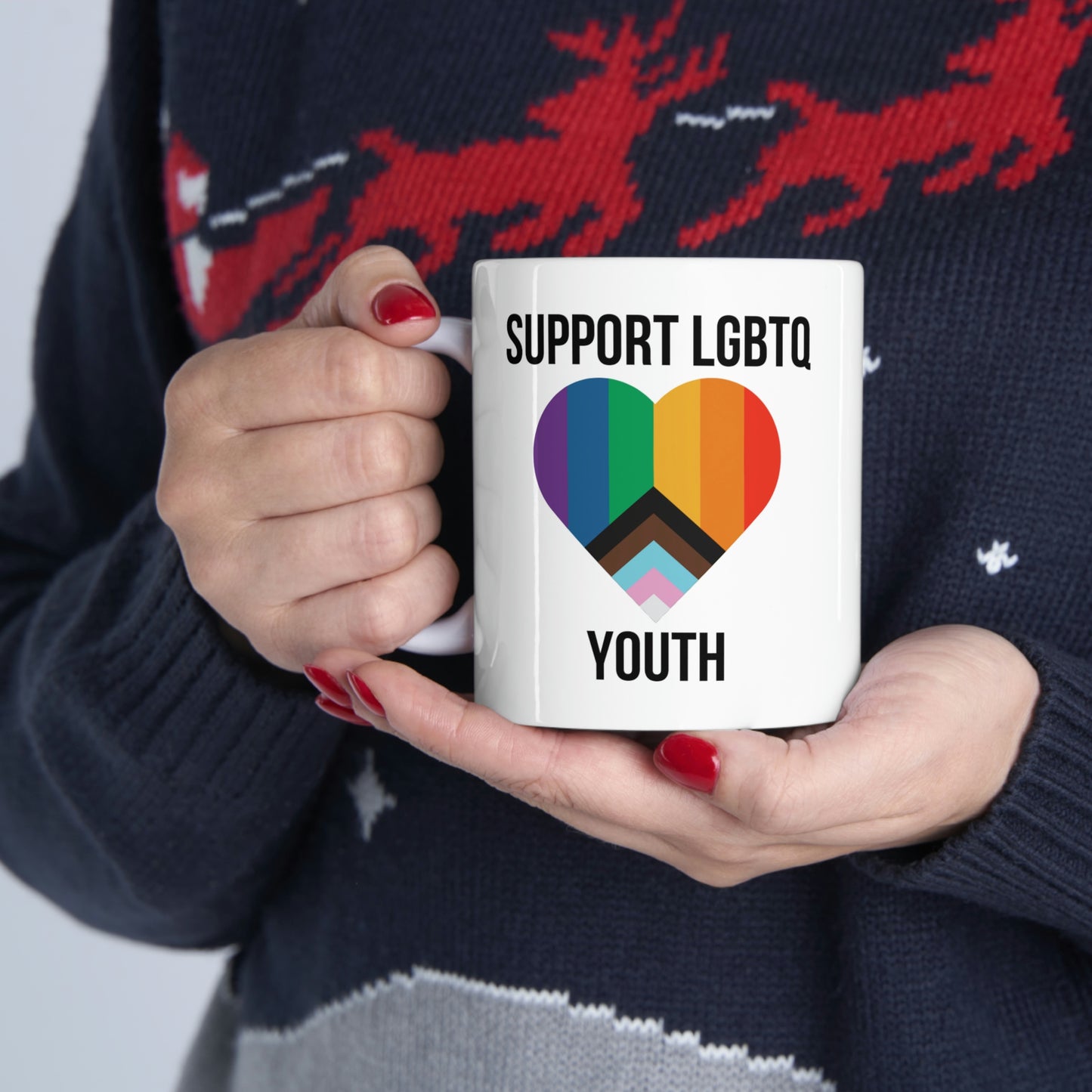 Support LGBTQ Youth Ceramic Mug 11oz