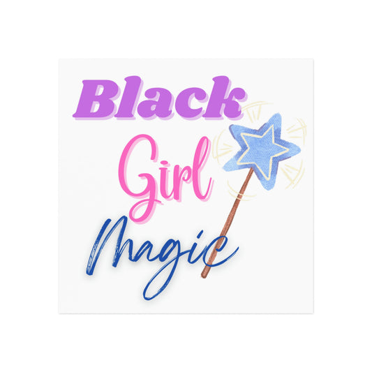 Black Girl Magic Square Magnet