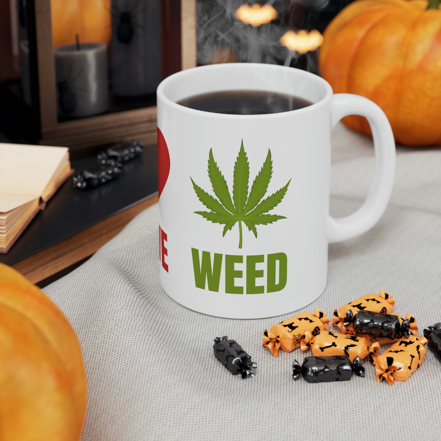 Peace Love Weed Ceramic Mug 11oz
