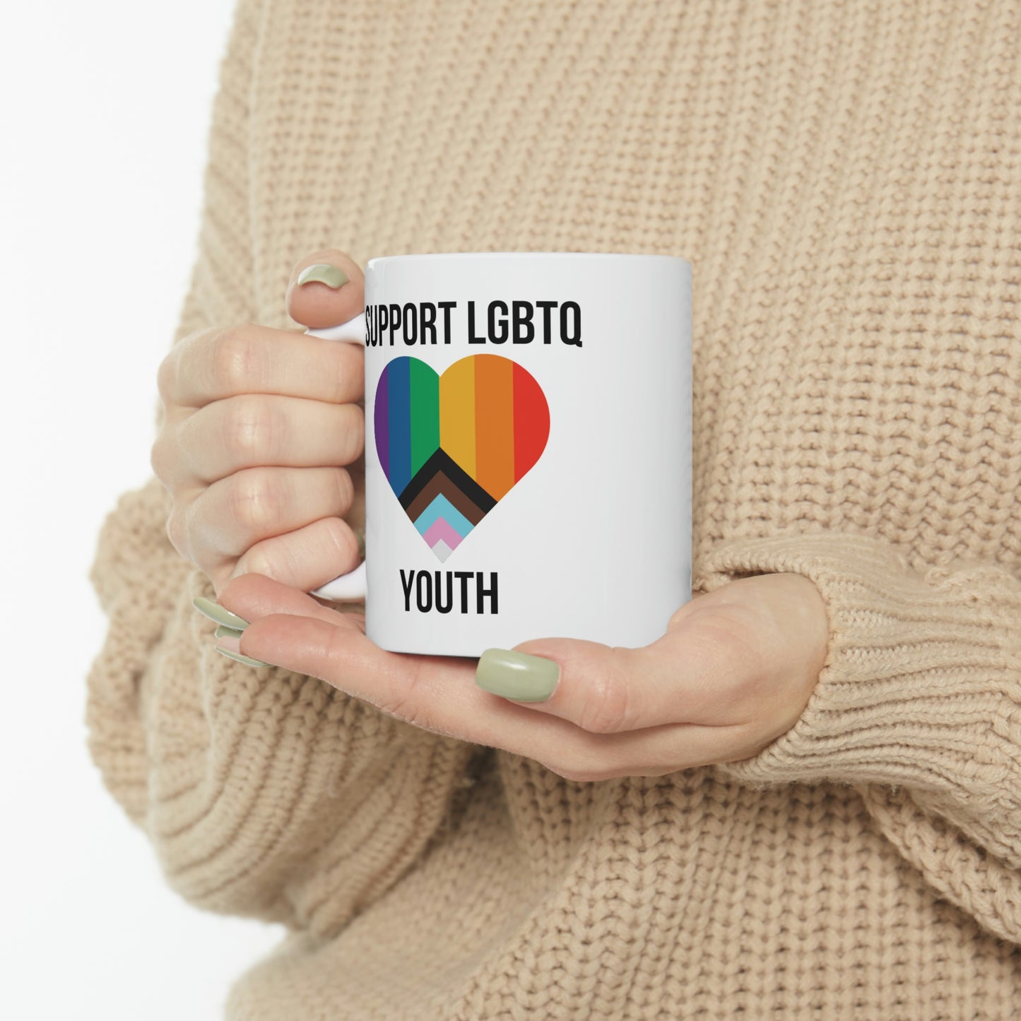 Support LGBTQ Youth Ceramic Mug 11oz