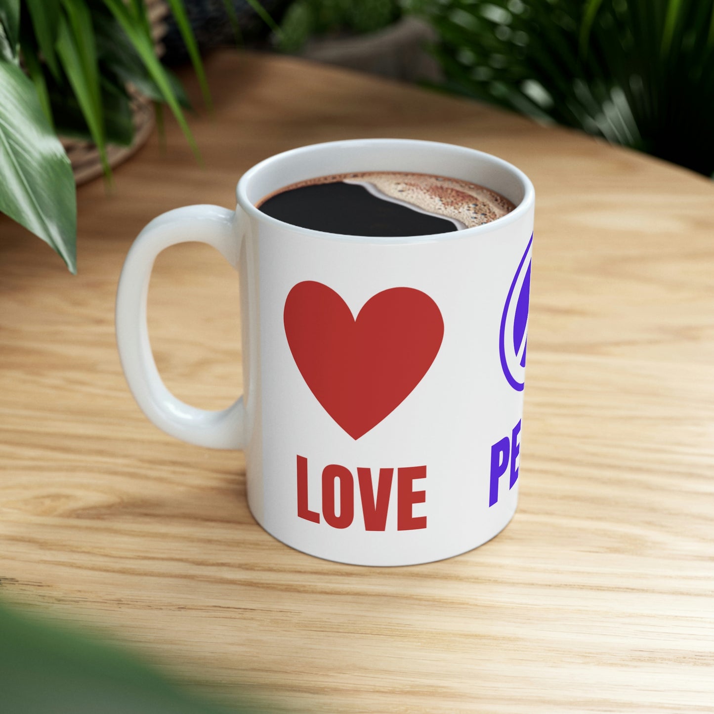 Love Peace Music Ceramic Mug 11oz