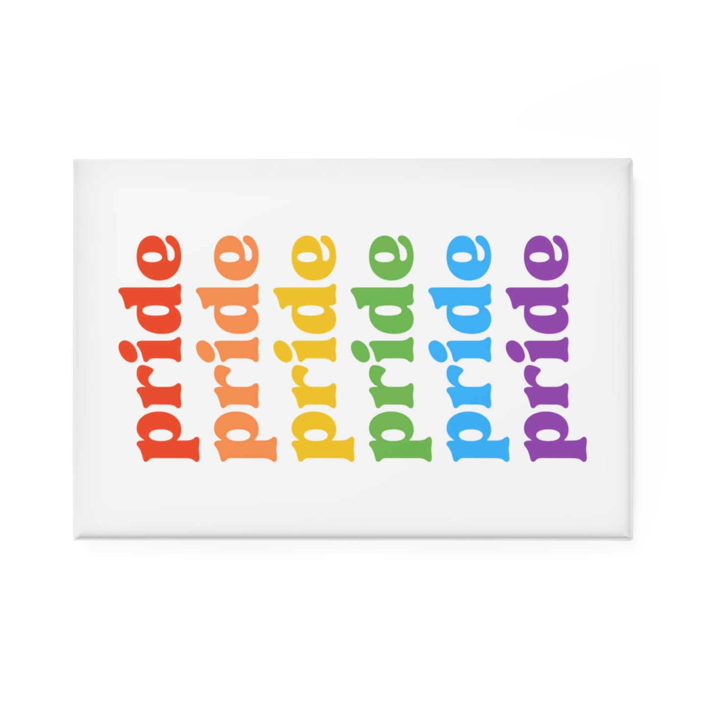 Pride Button Magnet, Rectangle (1 & 10 pcs)
