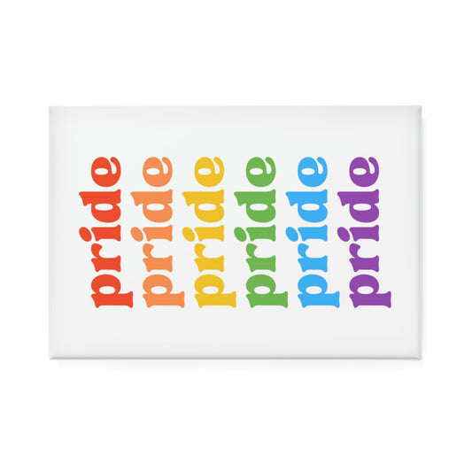 Pride Button Magnet, Rectangle (1 & 10 pcs)