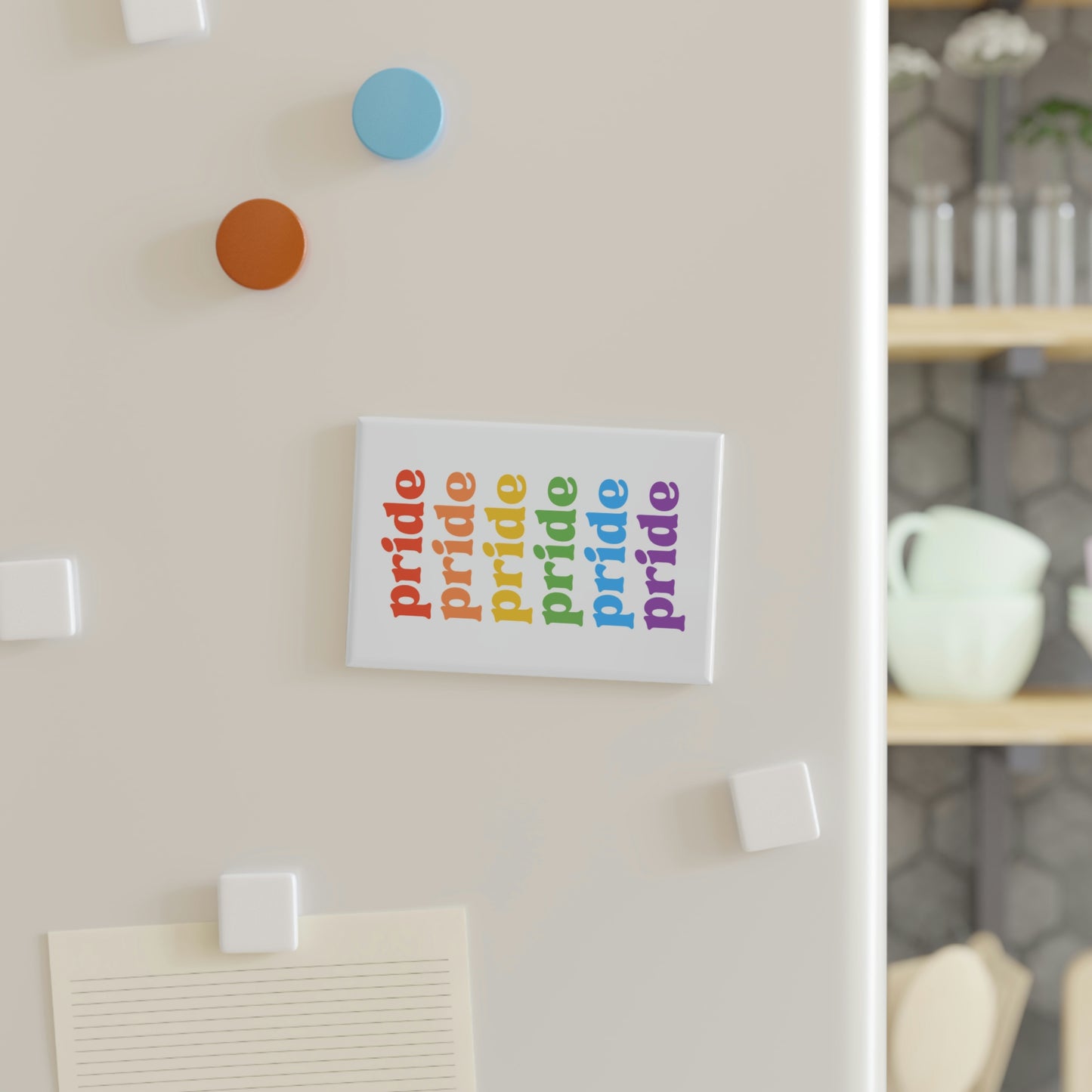 Pride Button Magnet, Rectangle (1 & 10 pcs)