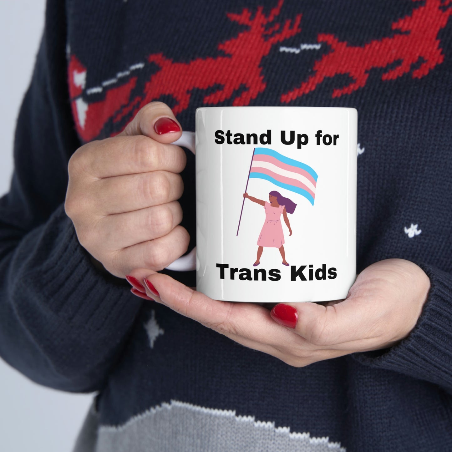 Stand Up for Trans Kids Ceramic Mug 11oz