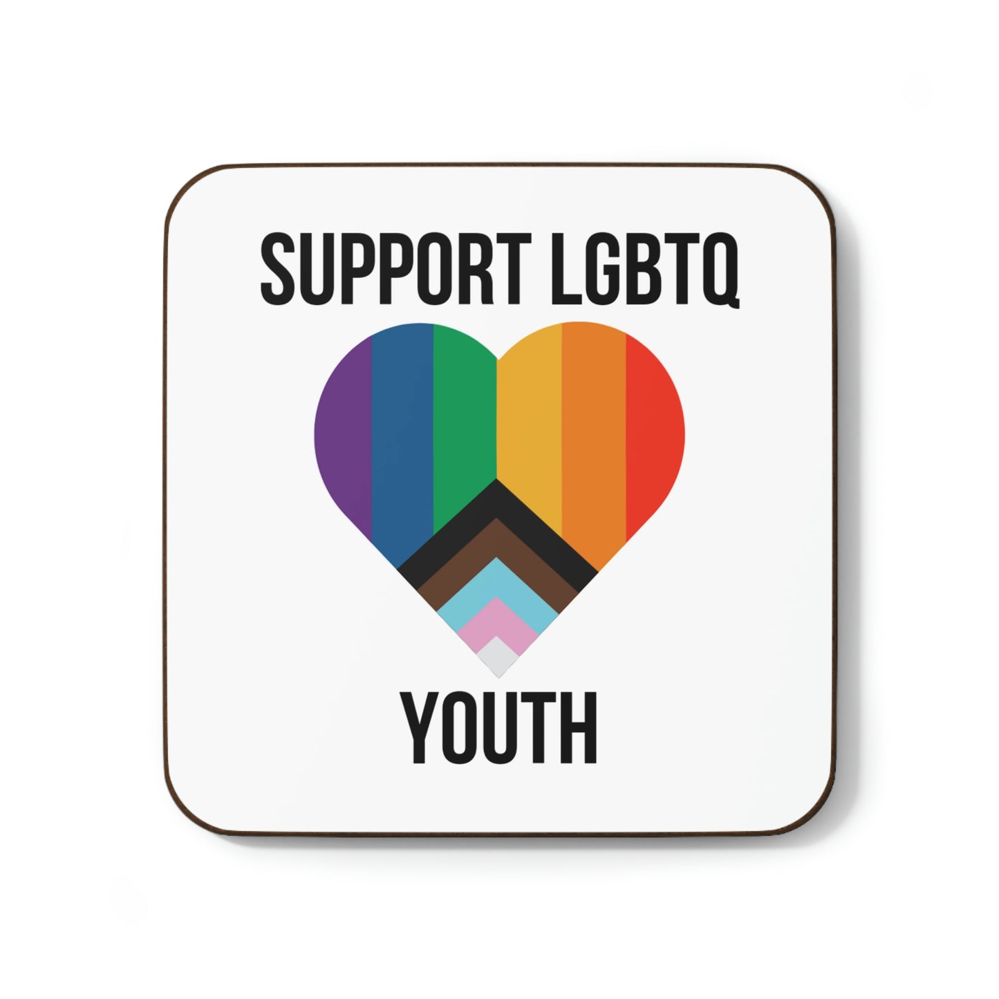 Support LGBTQ Youth Hardboard Back Coaster