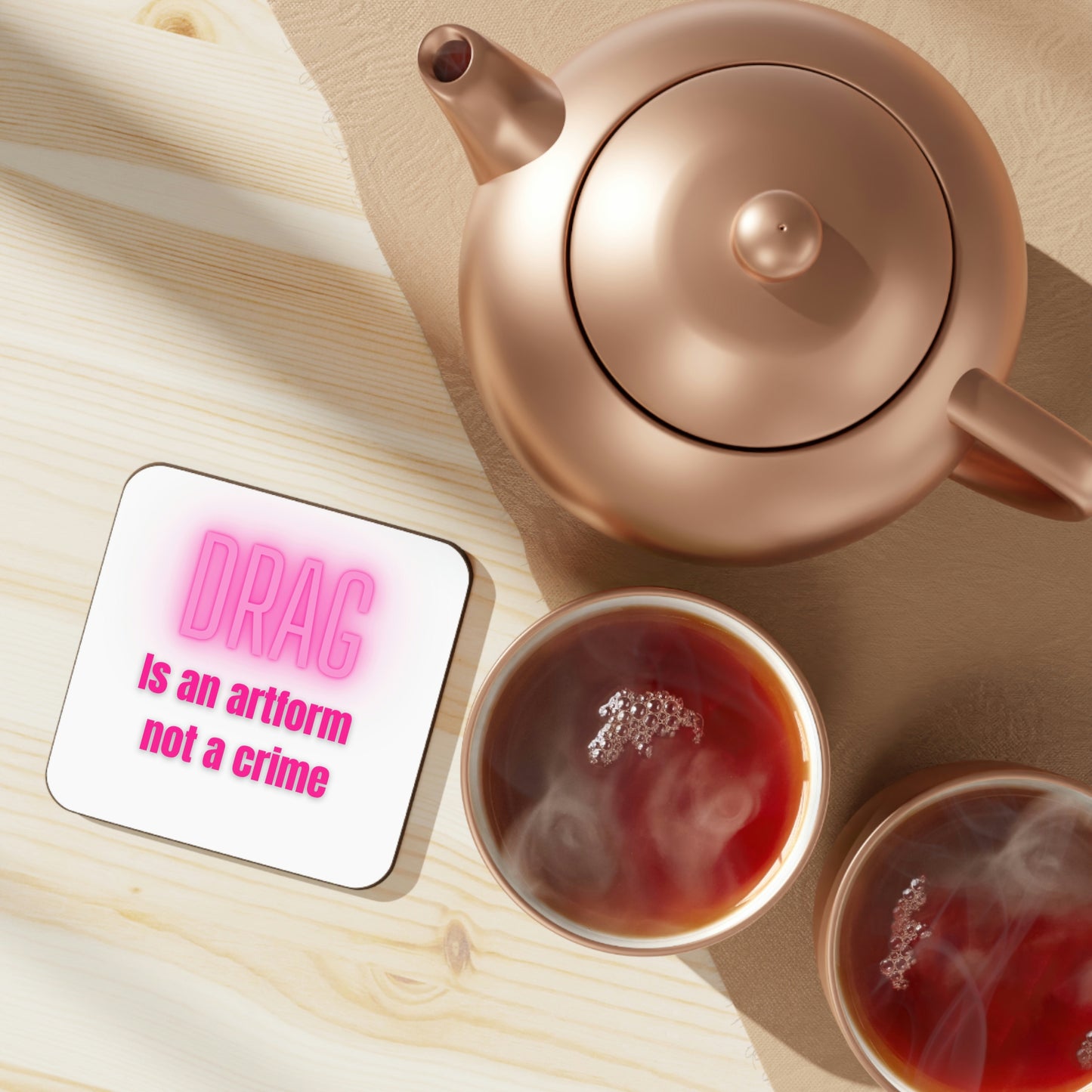 Drag is an Artform Hardboard Back Coaster