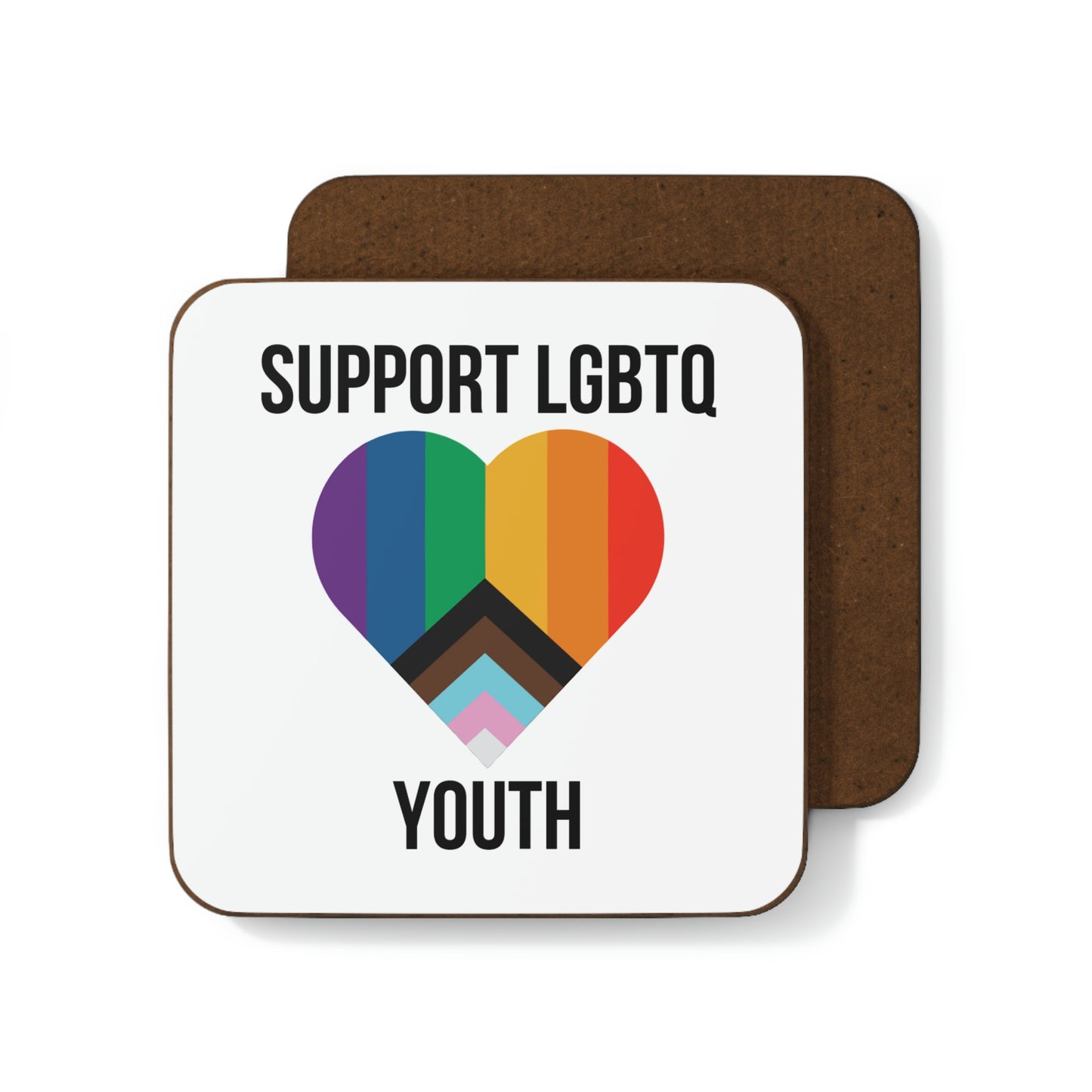 Support LGBTQ Youth Hardboard Back Coaster