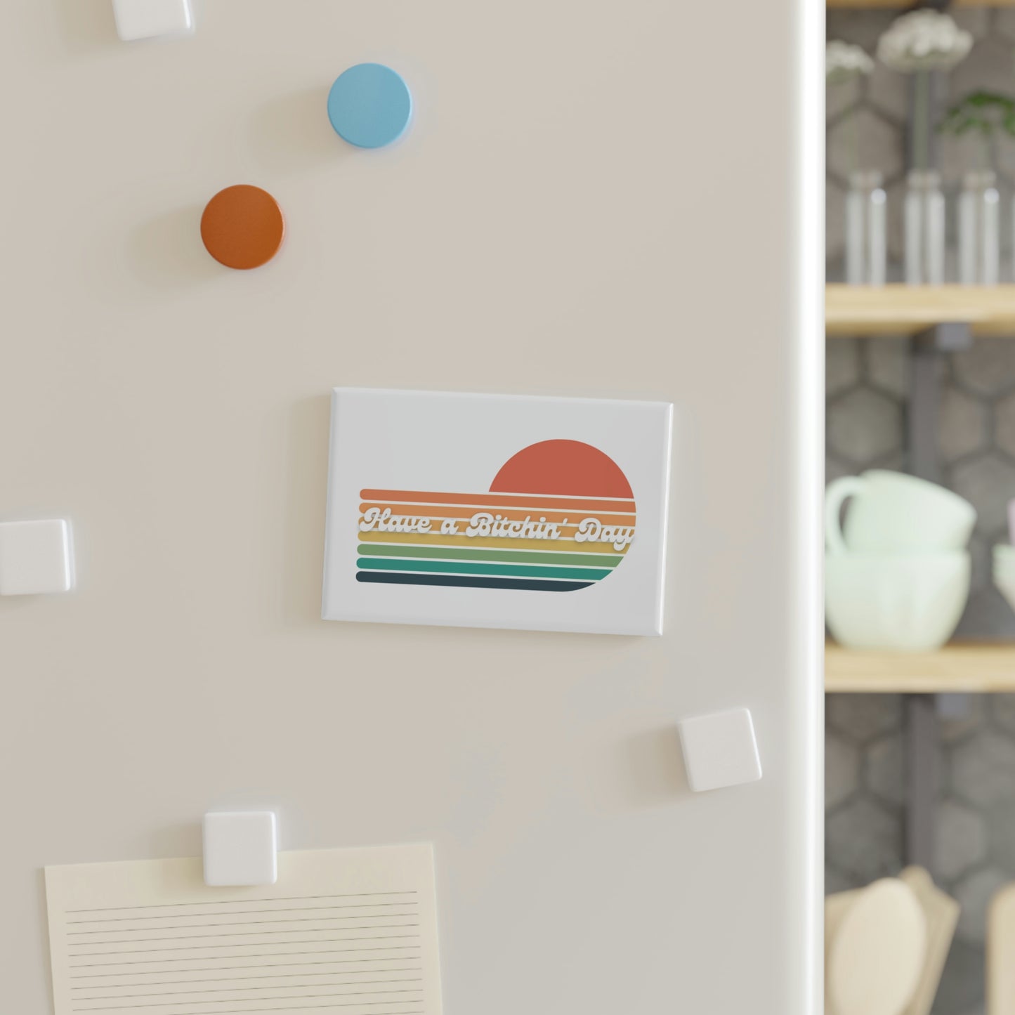 Bitchin Day Button Magnet, Rectangle (1 & 10 pcs)