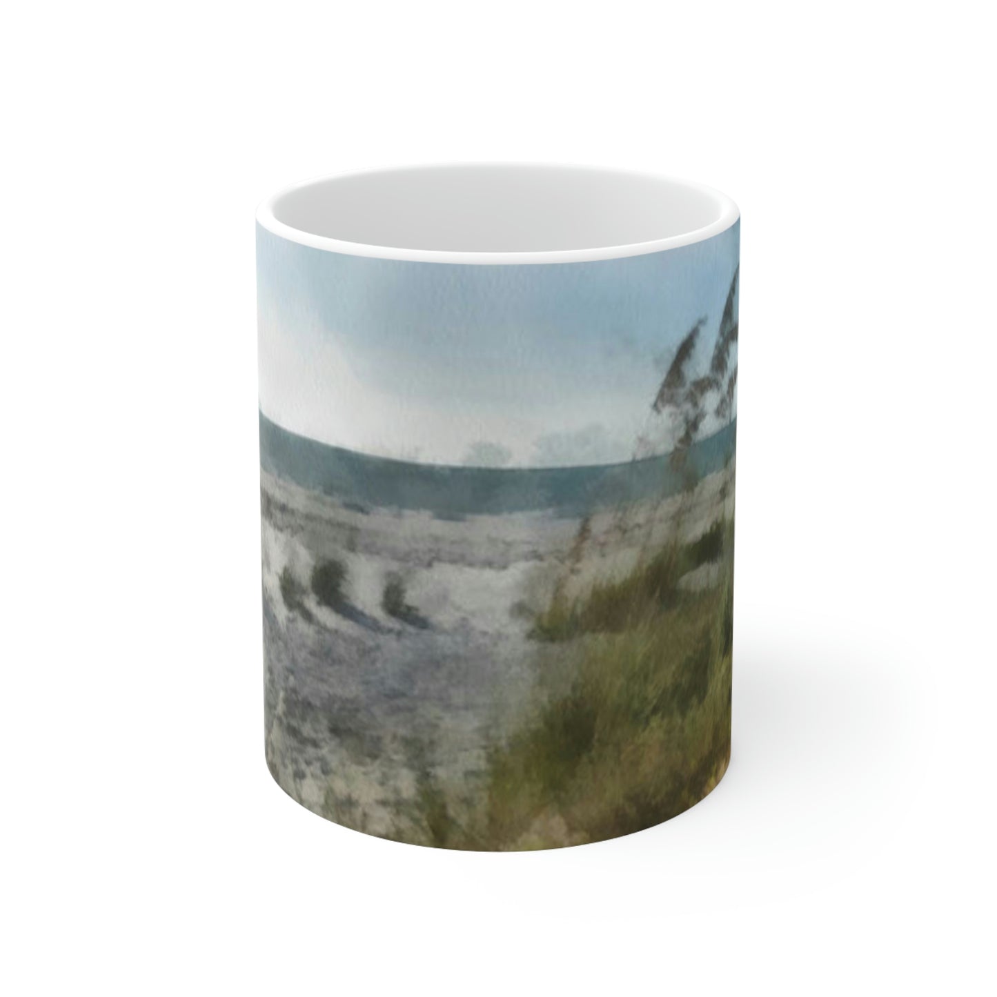 Sea Oats and Sand Dunes Ceramic Mug 11oz
