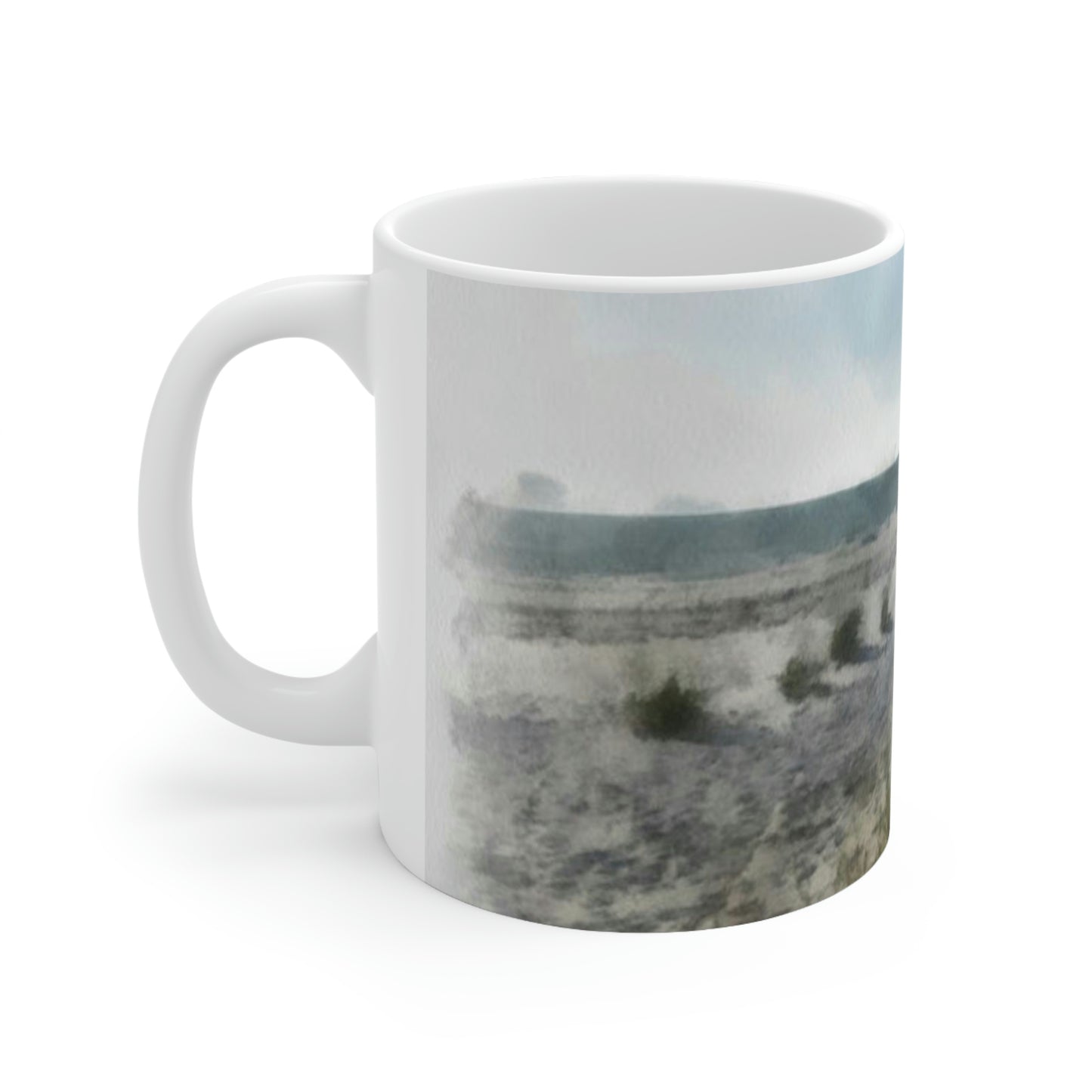 Sea Oats and Sand Dunes Ceramic Mug 11oz