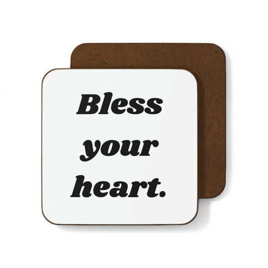 Bless Your Heart Hardboard Back Coaster