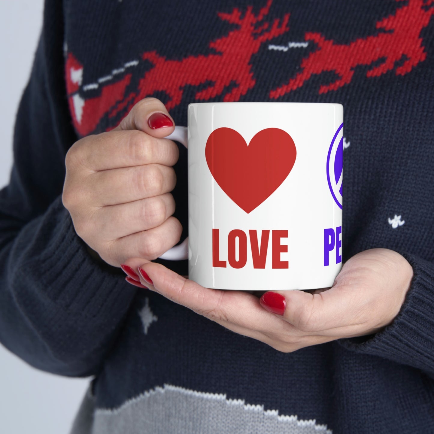 Love Peace Music Ceramic Mug 11oz