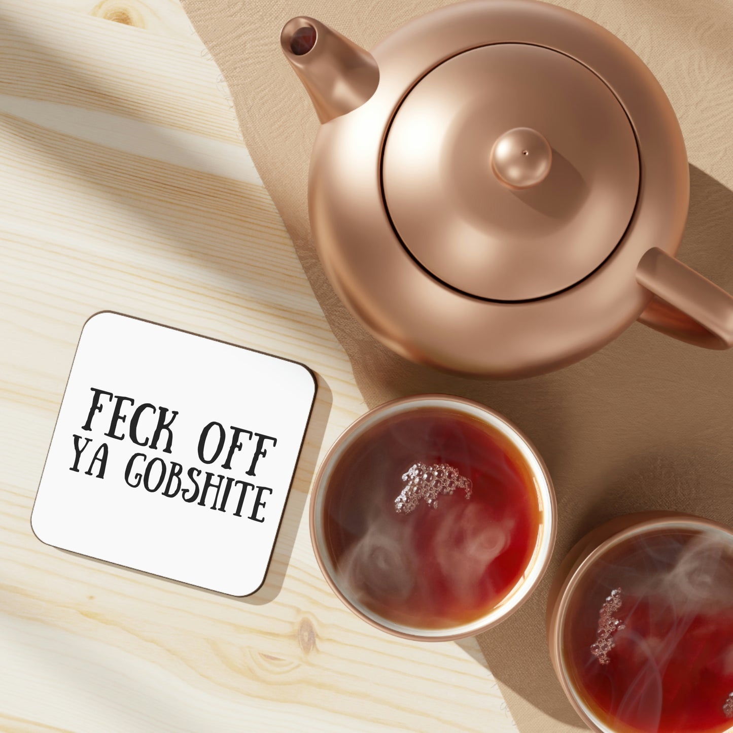 Feck Off Ya Gobshite Hardboard Back Coaster