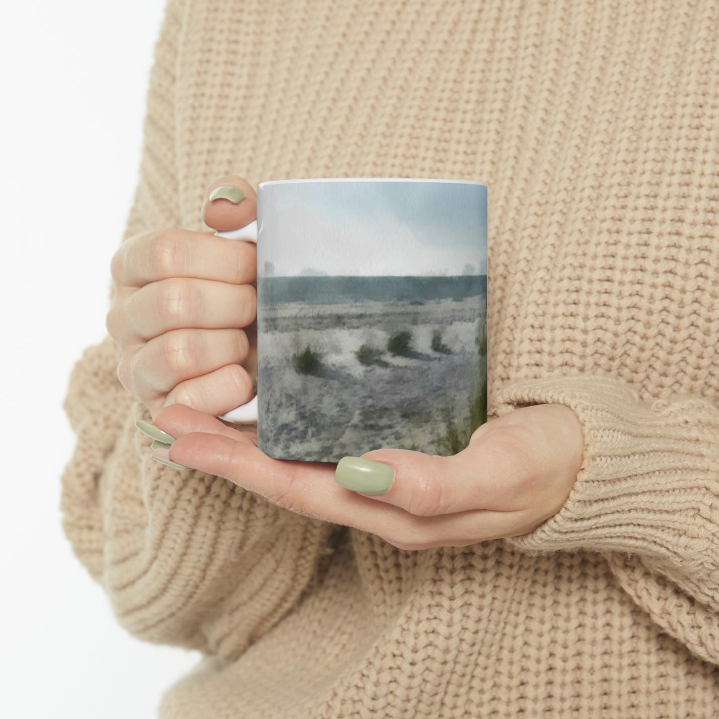 Sea Oats and Sand Dunes Ceramic Mug 11oz