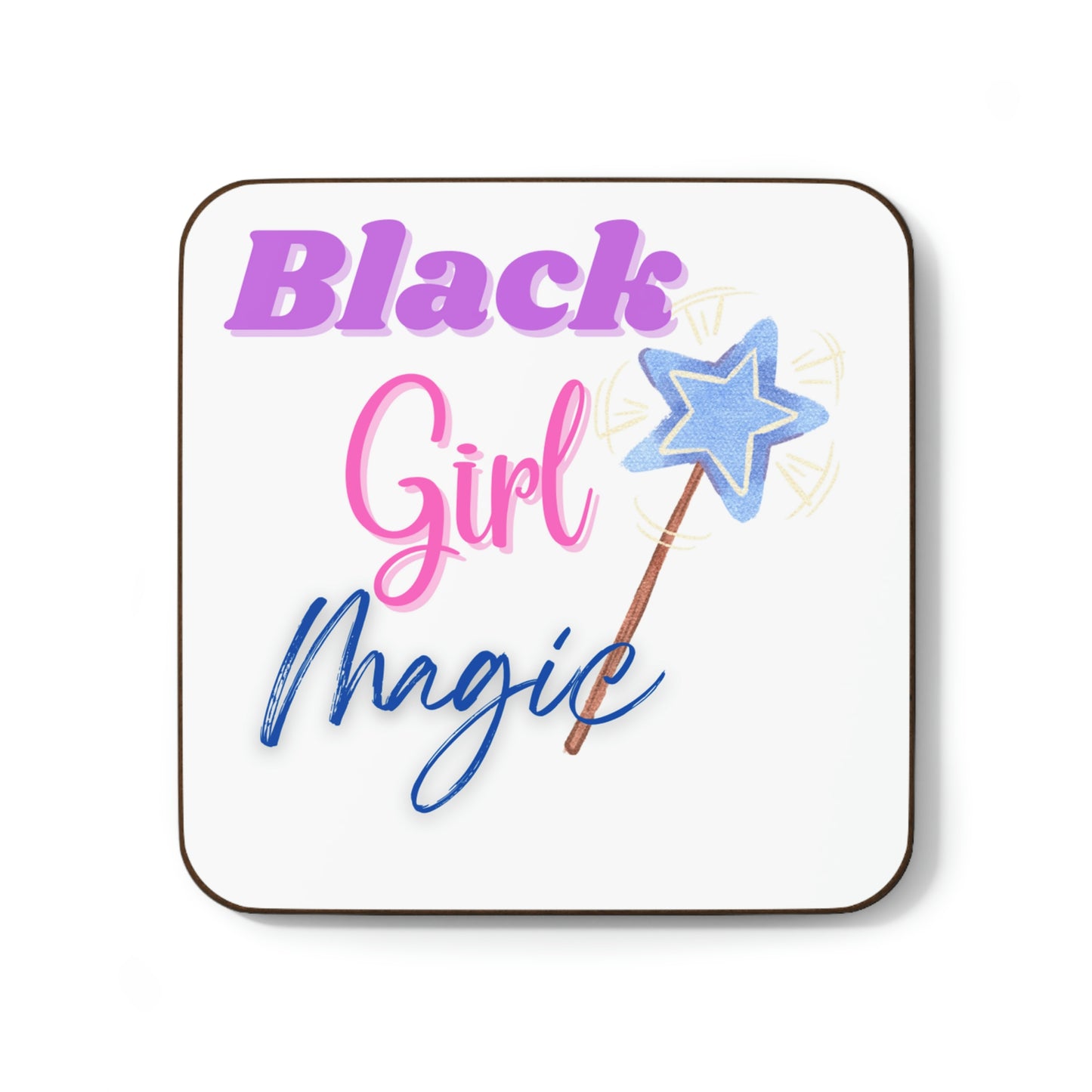 Black Girl Magic Hardboard Back Coaster