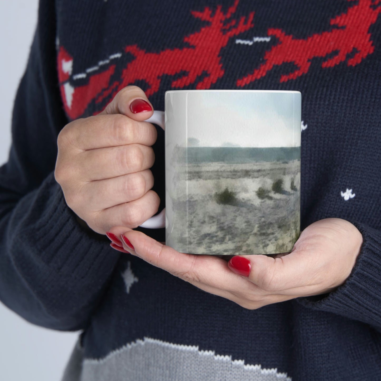 Sea Oats and Sand Dunes Ceramic Mug 11oz